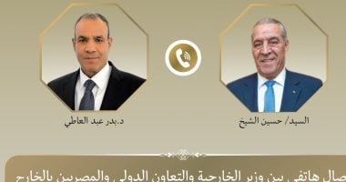 وزير الخارجية يبحث مع نائب رئيس فلسطين تطورات الأوضاع بالأراضى المحتلة