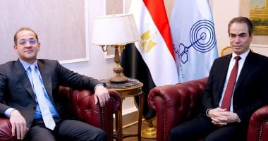 المسلمانى يستقبل وزير المالية أحمد كجوك قبيل بدء صالون ماسبيرو الثقافى