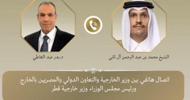 وزير الخارجية يبحث مع نظيره القطري تطورات الأوضاع الإقليمية