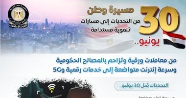 الحكومة ترصد تطور الاتصالات قبل 30 يونيو وبعدها: من معاملات ورقية لخدمات رقمية