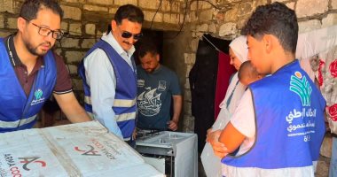التحالف الوطني للعمل الأهلي التنموي ينظم قافلة مساعدات عينية بقرى النوبارية