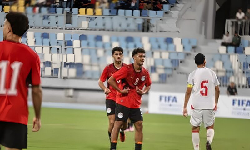 محمود صلاح يتقدم لمنتخب الشباب على الجزائر فى الدقيقة 21