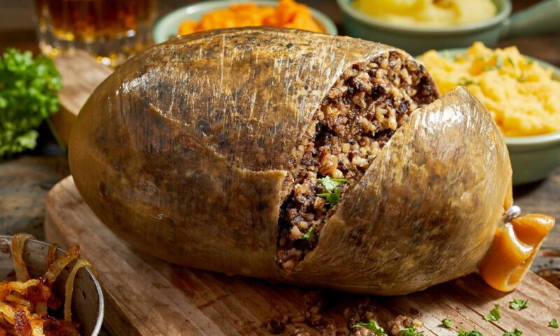 This boiled bag of offal is banned in the US. In Scotland it’s a fine-dining treat