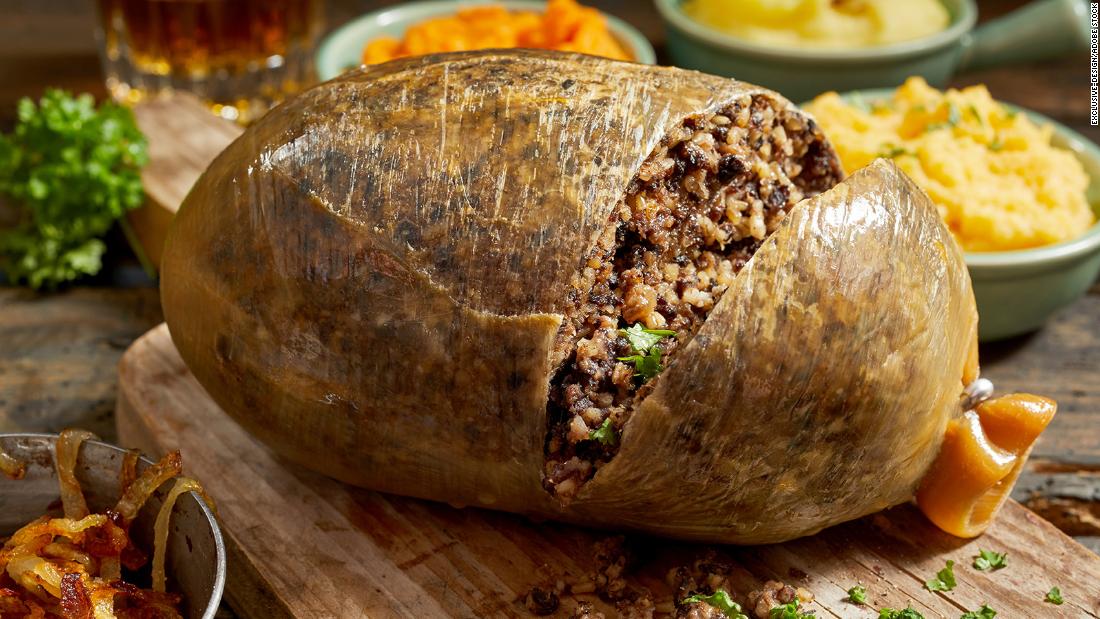 This boiled bag of offal is banned in the US. In Scotland it’s a fine-dining treat