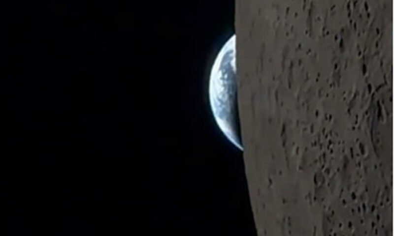 See video of Earthset that an Artemis II astronaut filmed while circling the moon