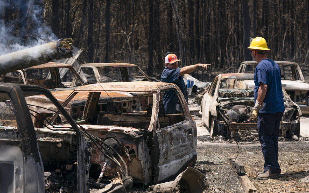 How debris from past hurricanes is fueling raging wildfires in the South
