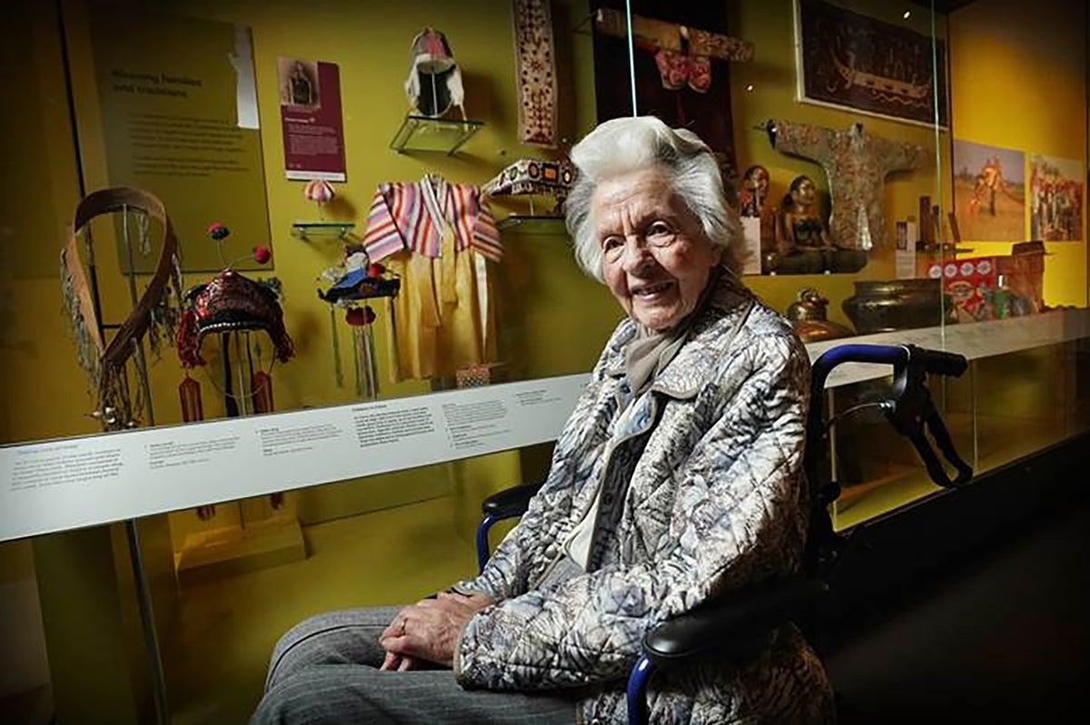 Emotional reunion for 104 woman with childhood dress at Scottish museum