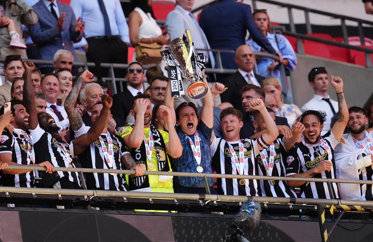 Notts County defeat Salford in play-off final to secure return to League One