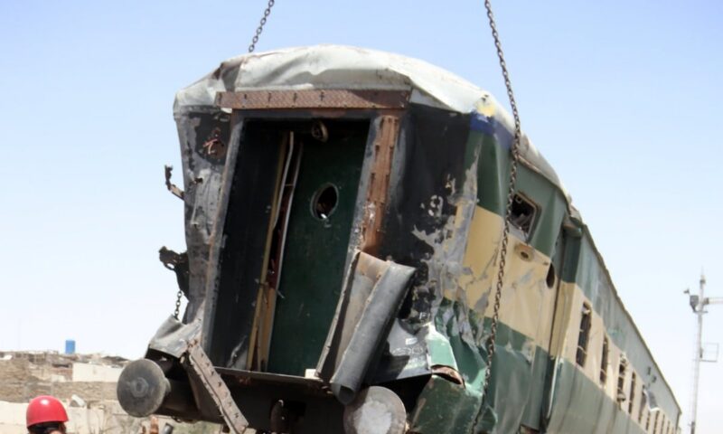 Pakistan attack kills at least 24 as explosive-laden car hits train