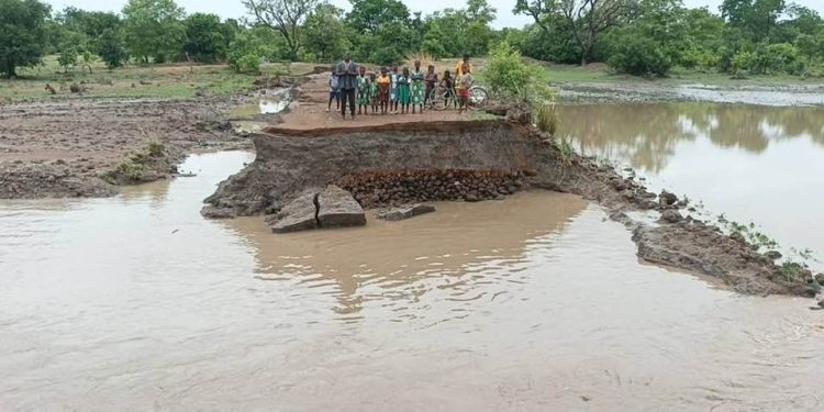 Heavy rains destroy bridge, cut off some communities in Wa West