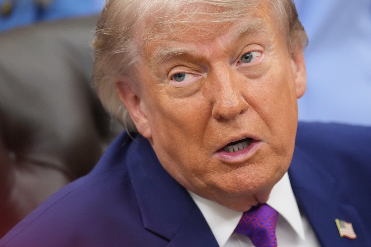 Trump uses Memorial Day to rip ‘Dumocrats’ and blast his Republican foes – with barely a mention of fallen troops