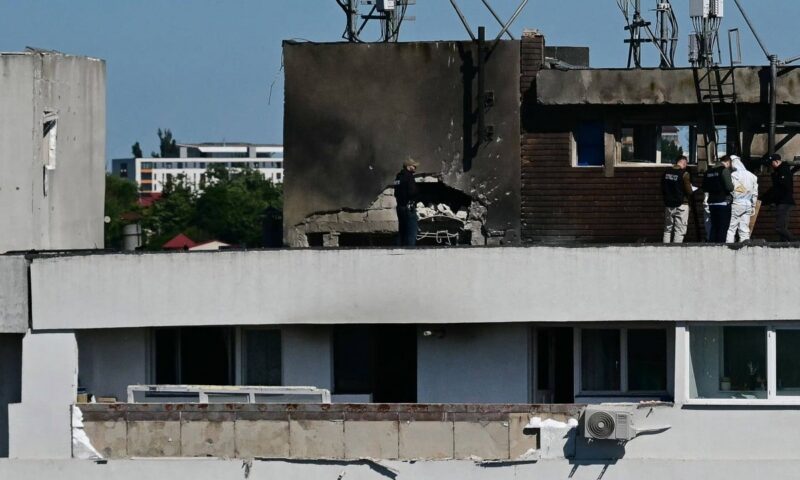 Nato and Romania accuse Russia after drone hits block of flats