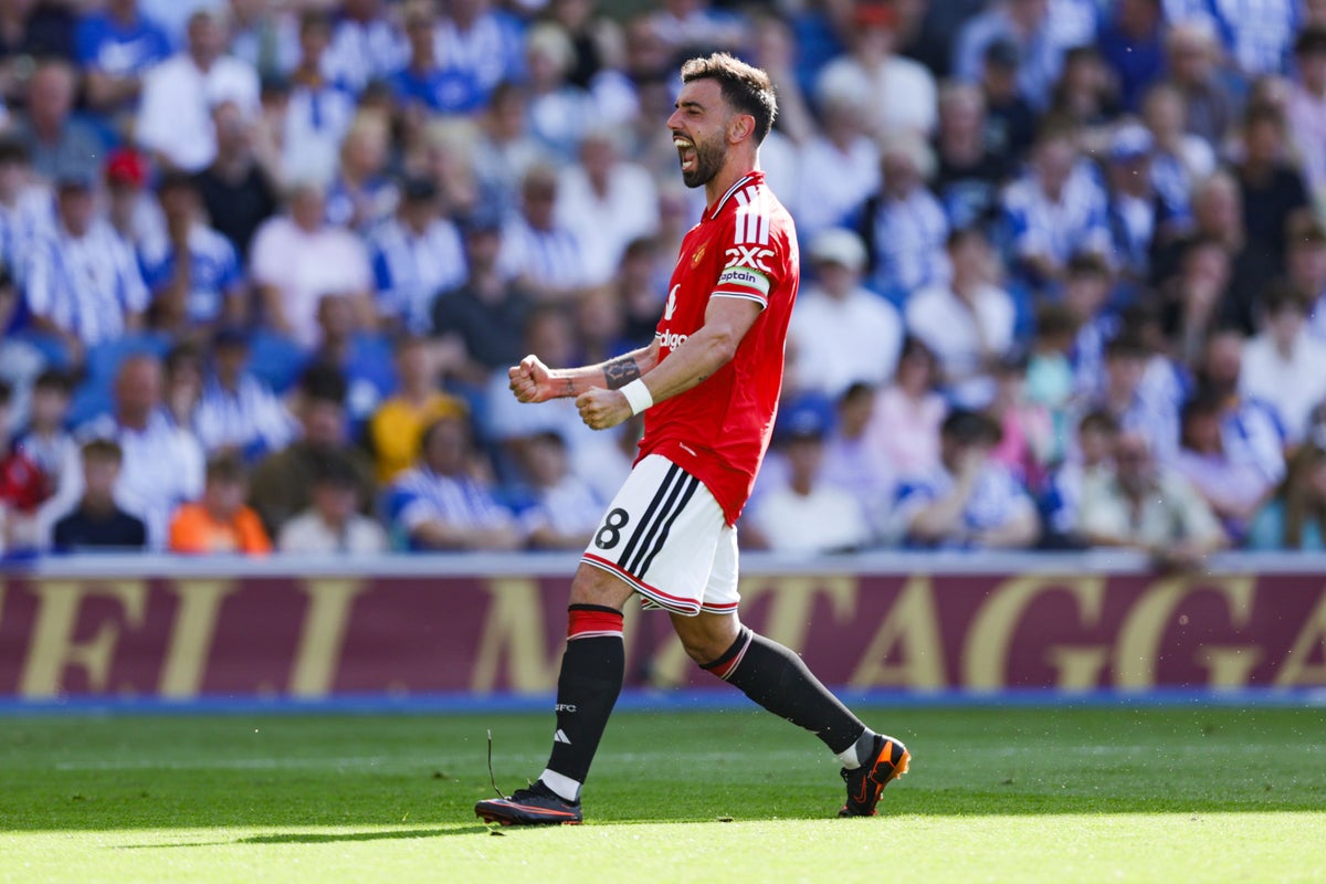 Bruno Fernandes breaks record as Man United drop Brighton into Conference League