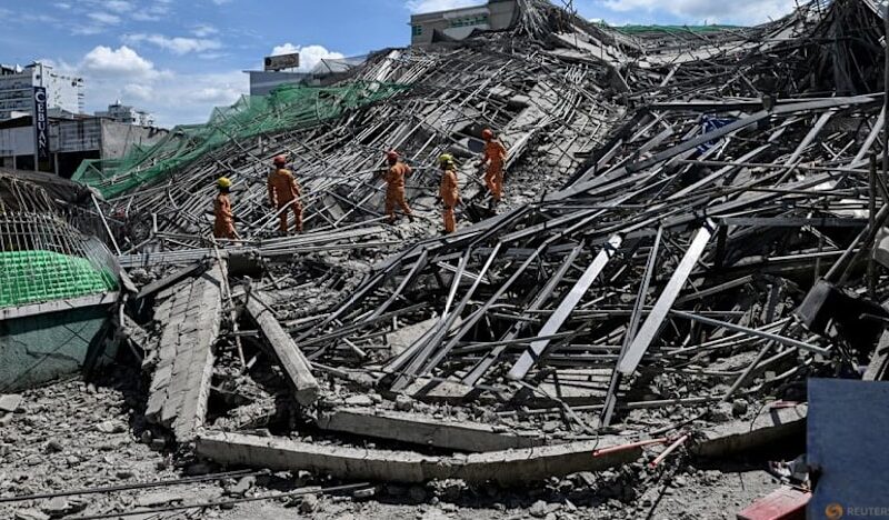 Death toll rises to three after Philippine building collapse, with 17 still missing