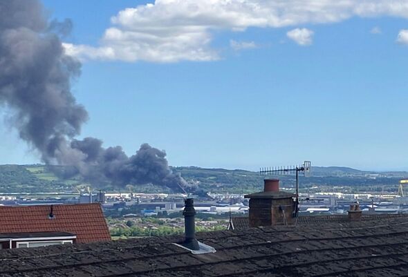 Belfast Harbour fire LIVE: Thick black smoke seen from miles as public told ‘avoid area’