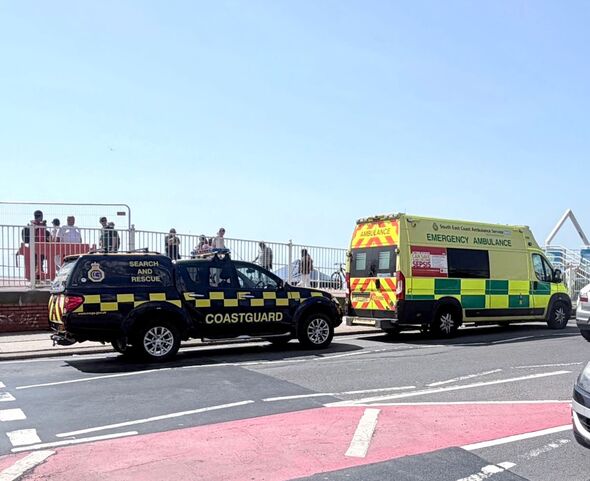 Man dies on packed Hastings beach as police and paramedics swarm area
