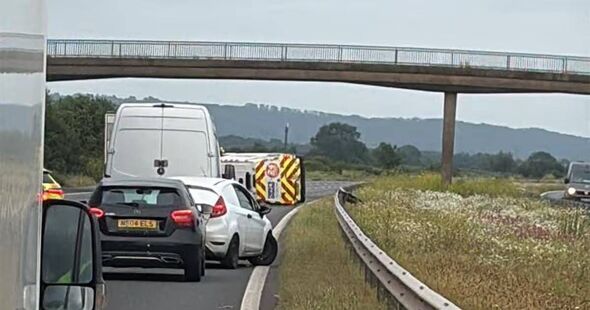 M5 Somerset traffic live: Rush hour chaos as van overturns between junctions 20 and 21