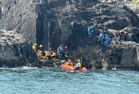 Dramatic rescue mission launched after child falls onto rocks at Pembrokeshire cove