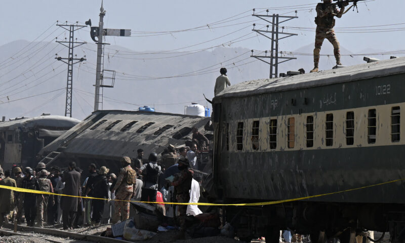 At Least 14 Killed in Bombing Attack That Derailed a Train in Pakistan