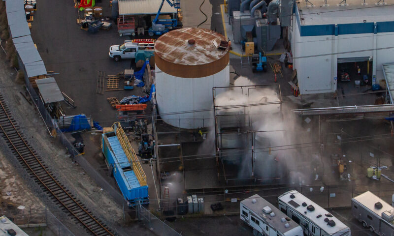 Firefighters Still Working to Cool Garden Grove Chemical Tank