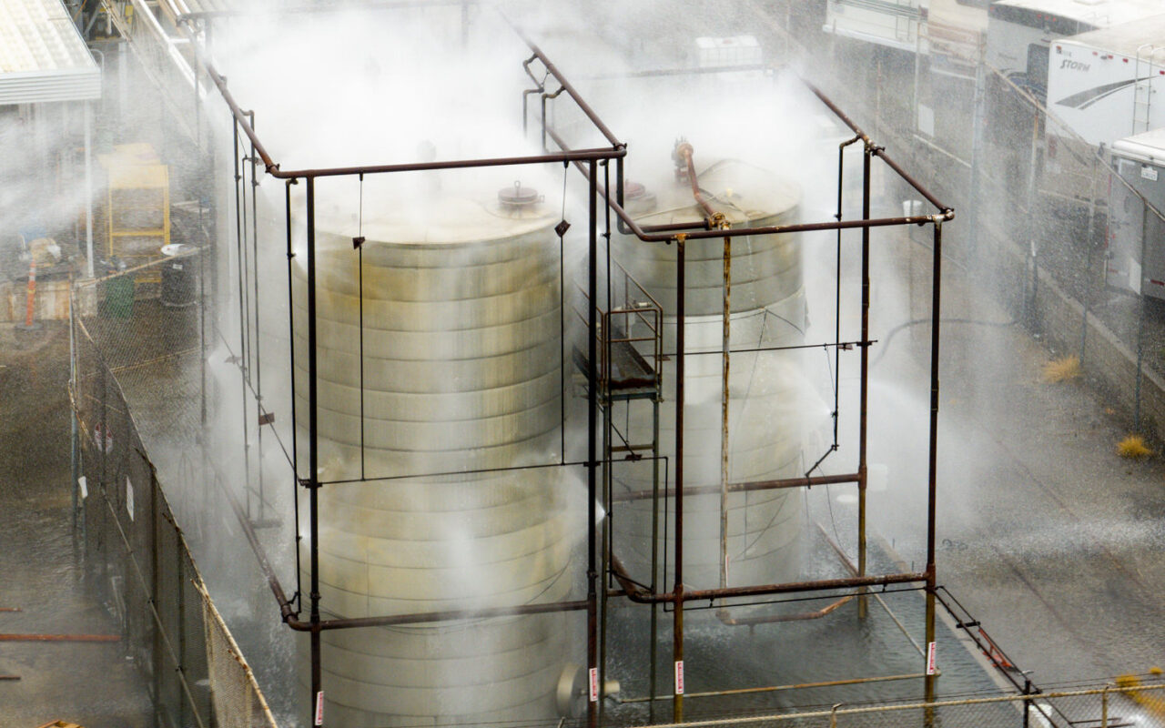 Potential crack on California chemical tank may ease pressure as crews race to prevent explosion