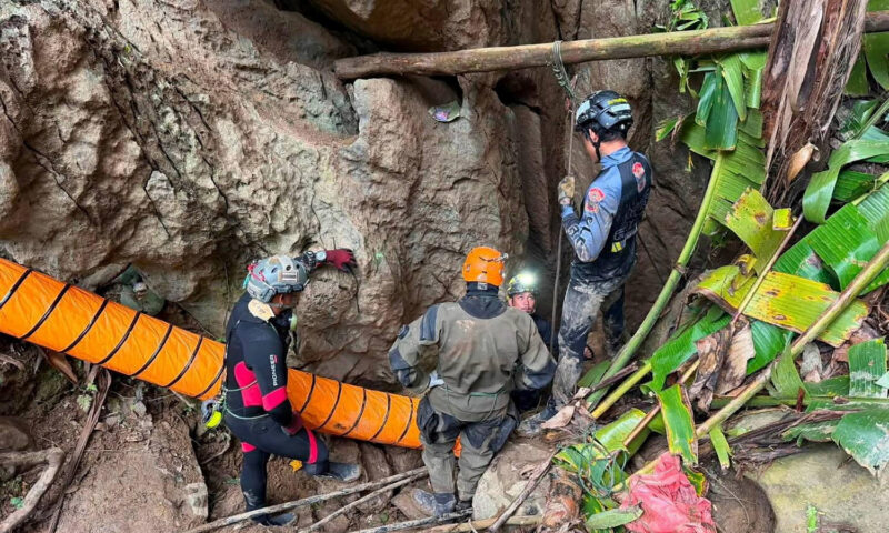 Five villagers stuck in a flooded cave for more than a week are found alive in Laos, rescuers say