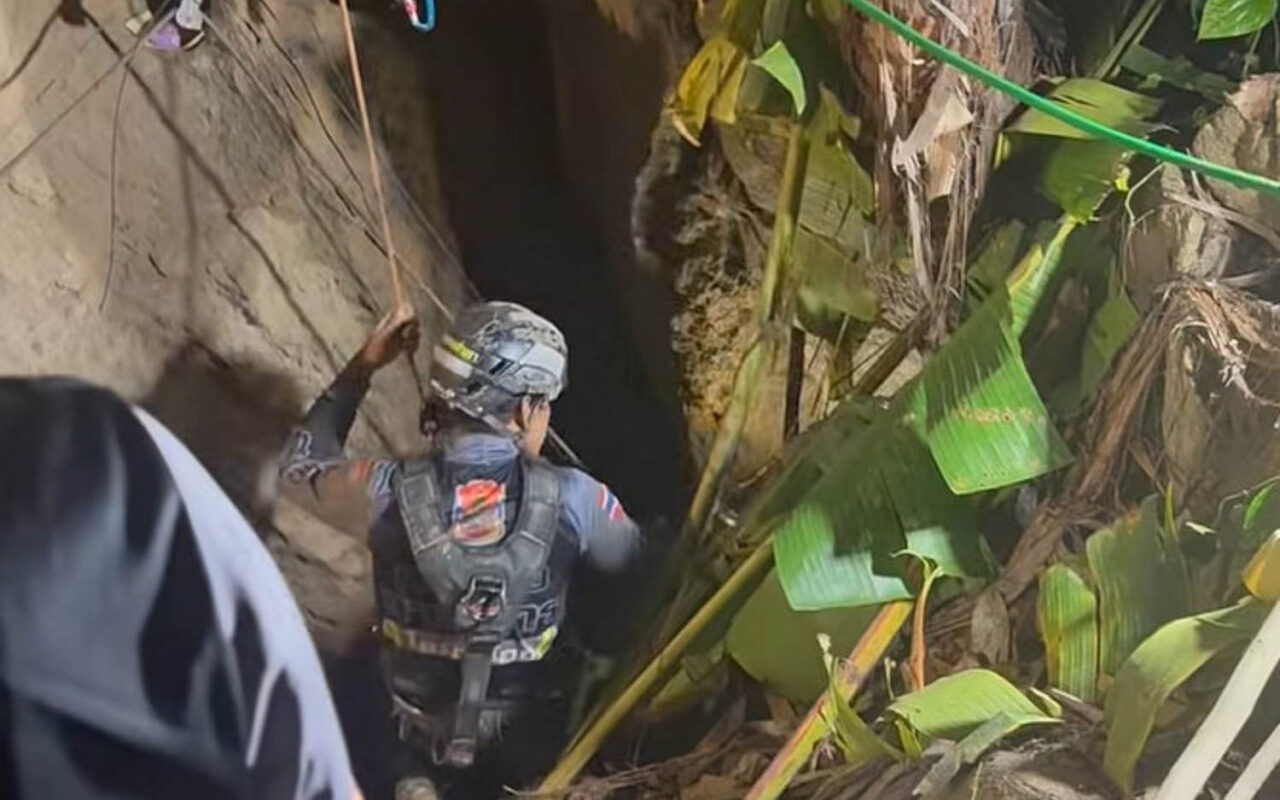 Man rescued after more than a week trapped in flooded cave in Laos