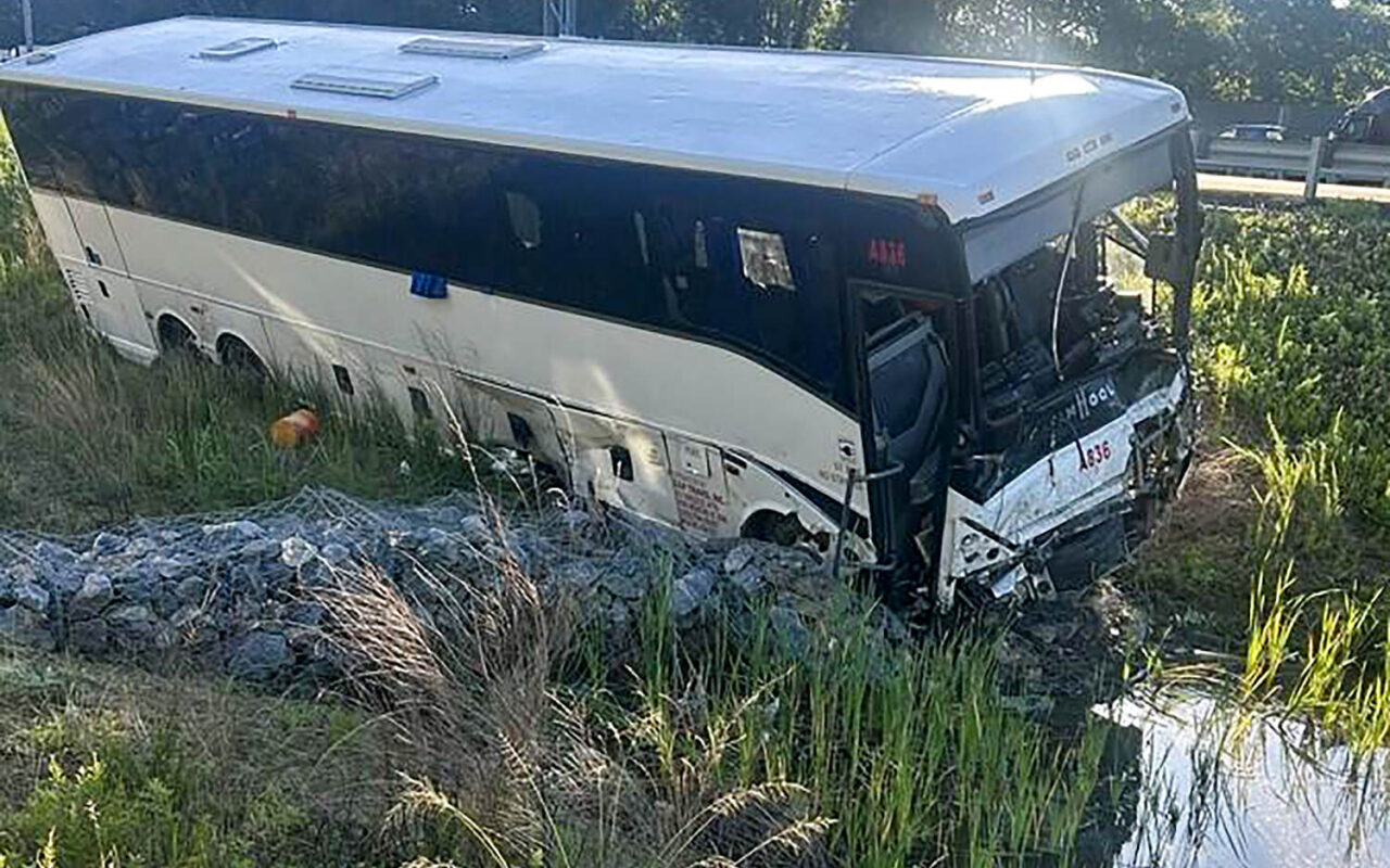 Five killed, 34 injured after bus crashes into six cars in Virginia