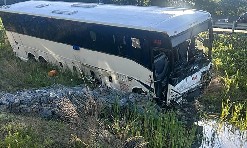 Five killed, 34 injured after bus crashes into six cars in Virginia