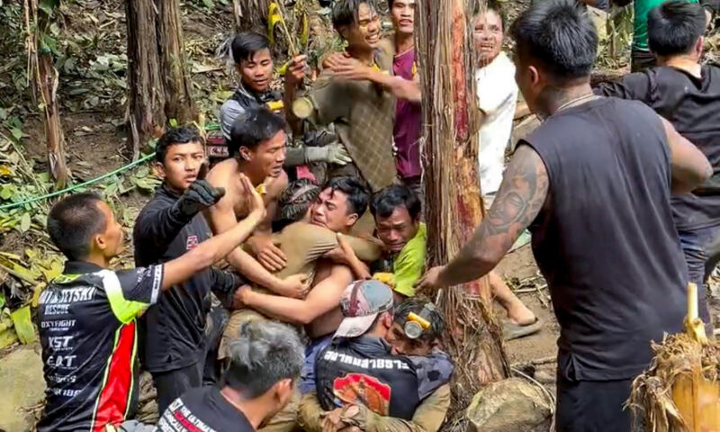 Four more men rescued from flooded cave after becoming trapped while searching for gold