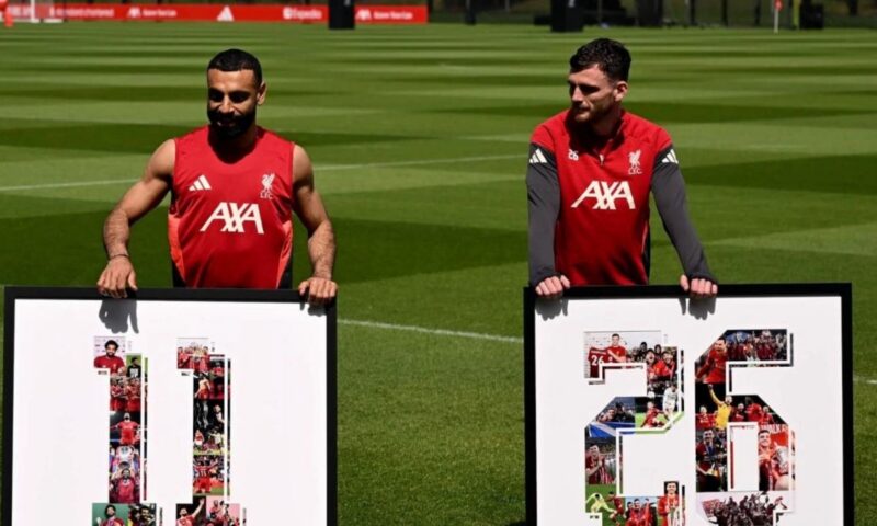 هكذا ودع لاعبو ليفربول محمد صلاح في آخر حصة تدريبية له