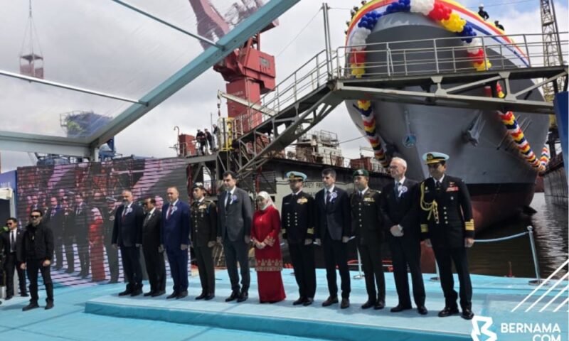‘Fight Like Jalil’: Queen launches Malaysia’s new warship named after late son