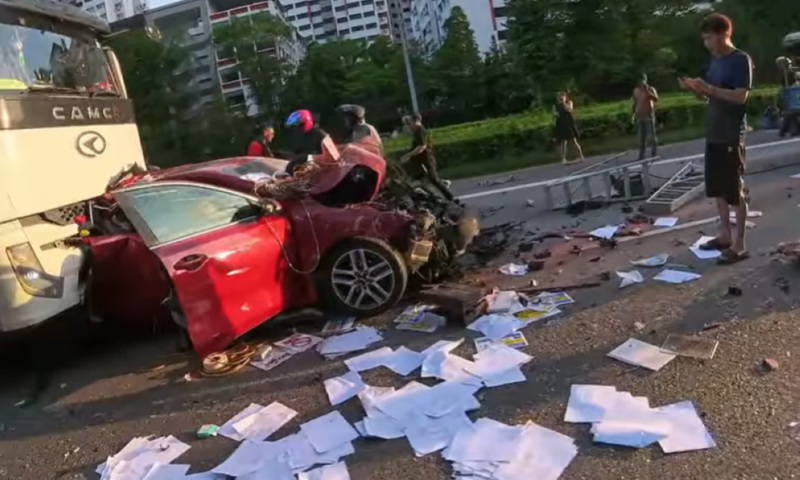 Fourteen hospitalised after multi‑vehicle collision on Singapore’s Pan‑Island Expressway