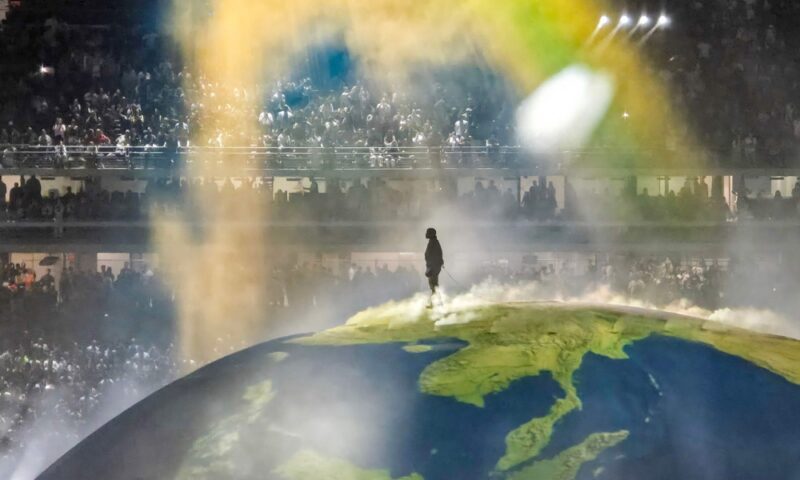 Kanye West performs in Istanbul before 118,000 as giant spherical stage steals the show