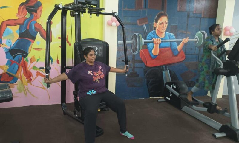 At this Greater Chennai Corporation gym in Chintadripet, women of all ages come to work out