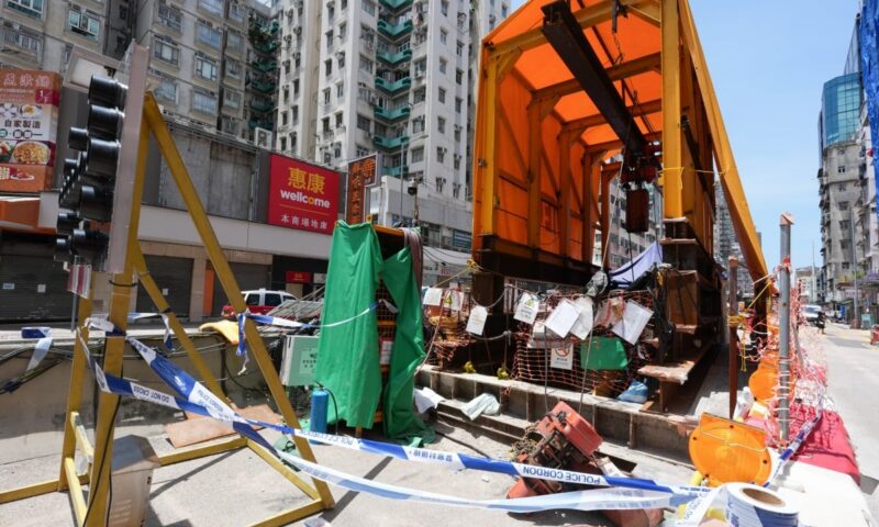 Construction worker struck by falling chain hoist in critical condition