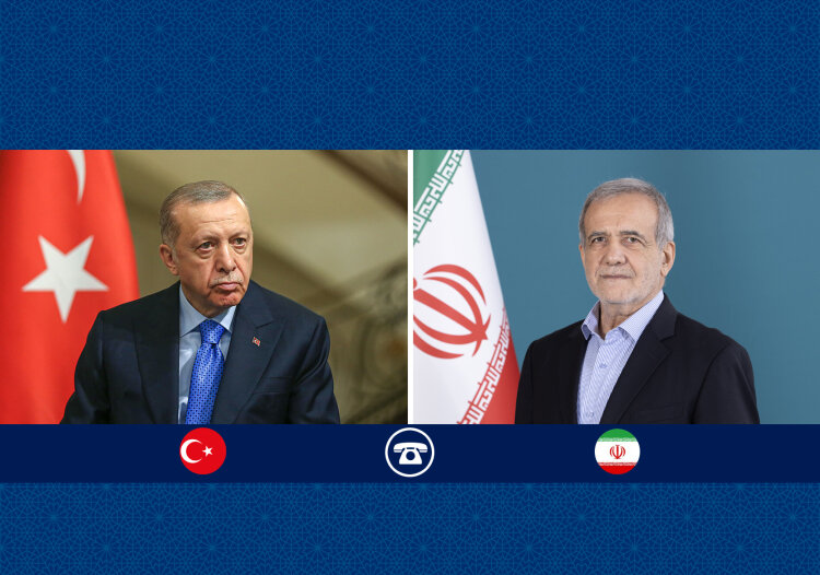 بزشكيان واردوغان يؤكدان على استمرار الجهود الدبلوماسية المشتركة لإرساء السلام والاستقرار الاقليمي