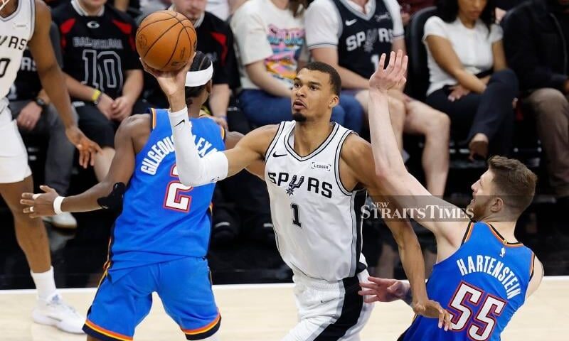 Wemby stars as Spurs rip Thunder to level NBA playoff series