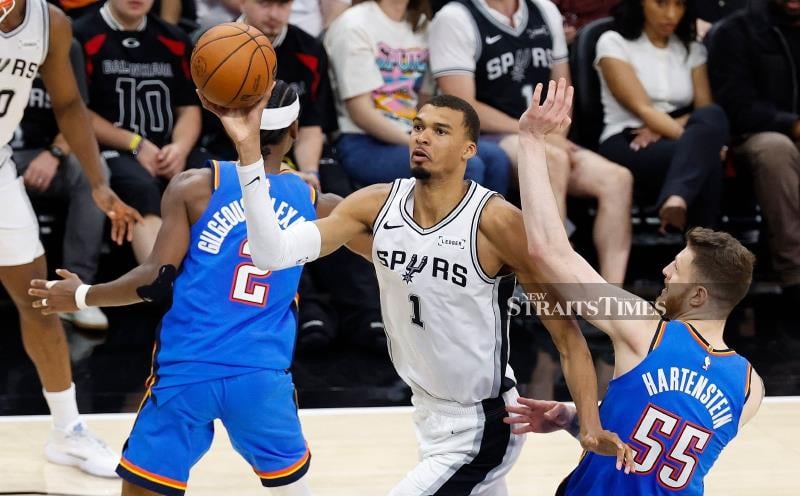 Wemby stars as Spurs rip Thunder to level NBA playoff series