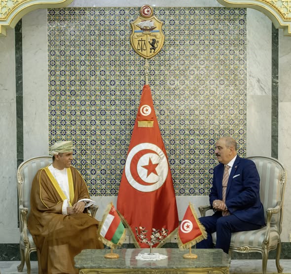 وزير الخارجية يلتقي سفير سلطنة عمان بتونس
