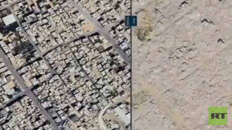 قطاع غزة.. حجم الدمار في حي “الشابورة” وسط مدينة رفح