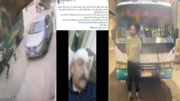 لا يحمل رخصة .. ضبط سائق أتوبيس اصطدم بشخص ونجلته في الدقهلية