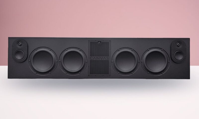 The best of both worlds for soundbars and loudspeakers? Canvas hi-fi’s new bar is pushing the definition, by packing huge 8-inch drivers into a frame that fits below your TV — and the company boldly says it’s ‘the world’s first audiophile soundbar’