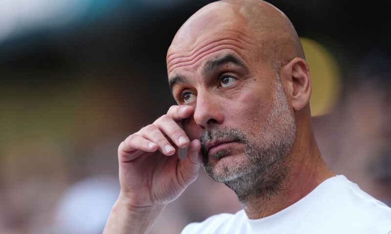 ‘Tired’ Pep Guardiola struggles to contain his emotions at Man City farewell