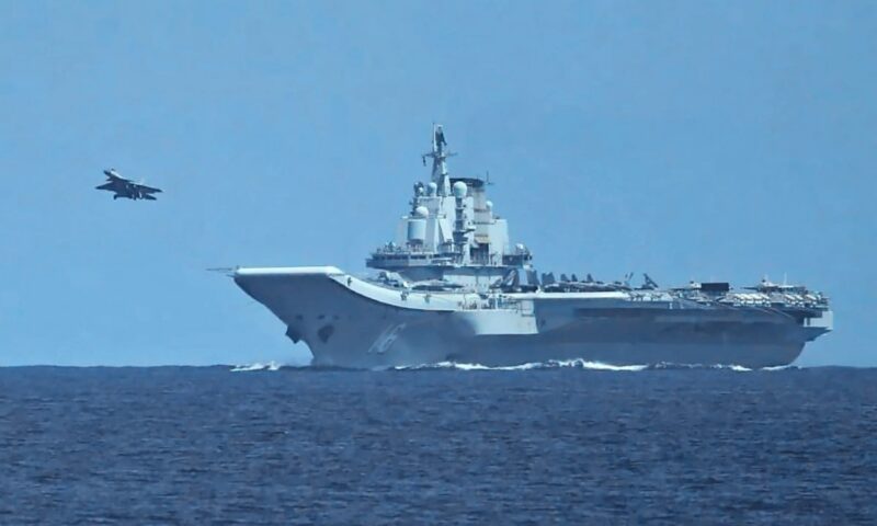 China’s Type 054B frigate makes carrier force debut with Liaoning for live-fire drills