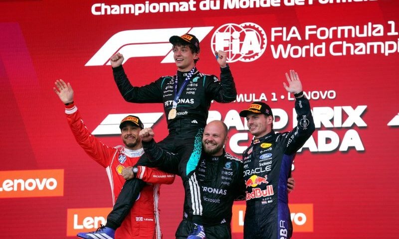 Antonelli takes fourth win in a row after Russell retires in Canada