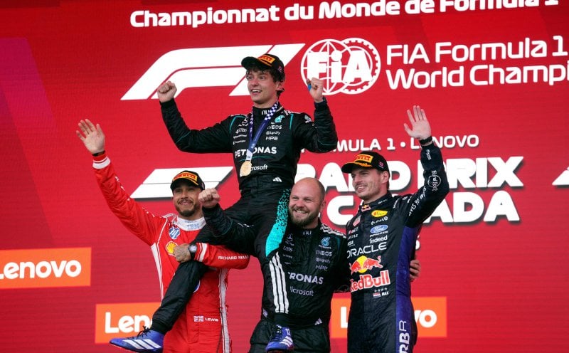 Antonelli takes fourth win in a row after Russell retires in Canada