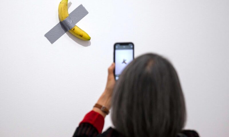 French museum reports theft of banana from Italian artist’s multimillion-dollar work