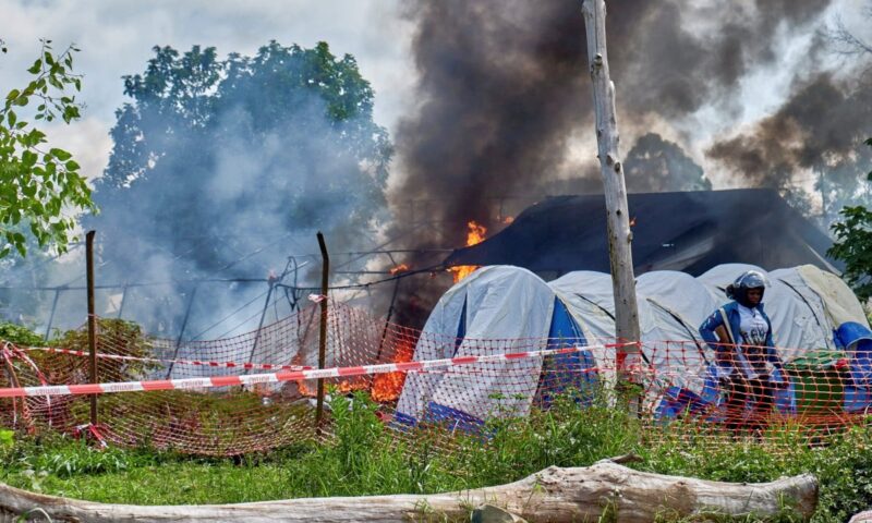 DR Congo police fire warning shots as protesters burn Ebola patient tents