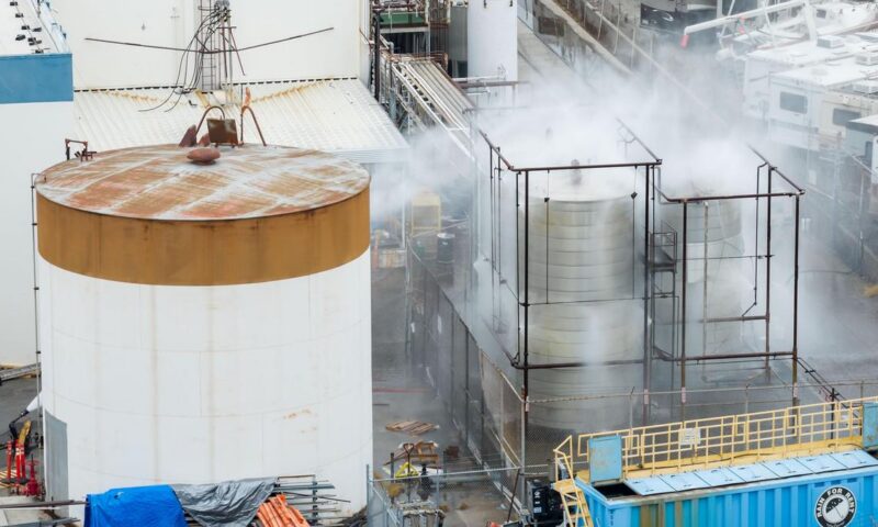 ‘Potential crack’ in California chemical tank may prevent explosion, fire official says